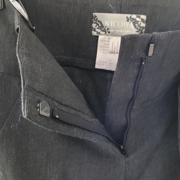 Nicowa Taupe and Black Wide Leg Pant Suit US 6 - Picture 14 of 16